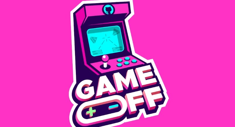 Arcade machine with Game Off text